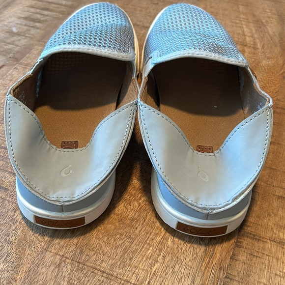 Olukai Powder Blue Slip Ons - Picture 3 of 6